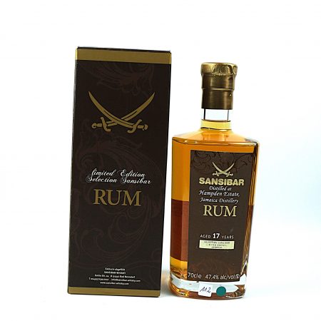 Hampden 2000 Sansibar 17 Jahre Rum Vorderseite mit Originalverpackung