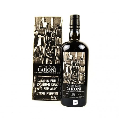 Caroni Velier Tasting Gang 1996 23 Jahre Trinidad Rum Flasche Vorderseite mit Originalverpackung