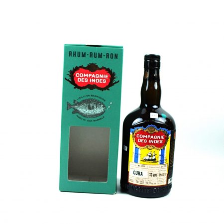 Compagnie des Indes Cuba 10 Jahre Rum Flasche Vorderseite mit Originalverpackung