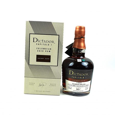Dictador 1996 24 Jahre Capitulo I Sherry Cask Rum Vorderseite mit Originalverpackung