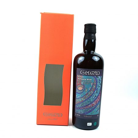 Samaroli Panama 2000 Single Cask 7 Rum Vorderseite mit Originalverpackung