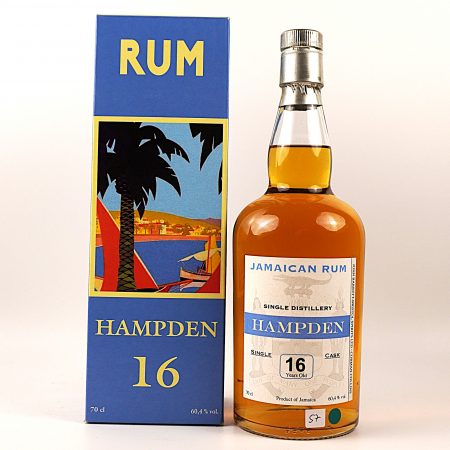 Hampden 16 Jahre Corman Collins Rum Vorderseite mit Originalverpackung