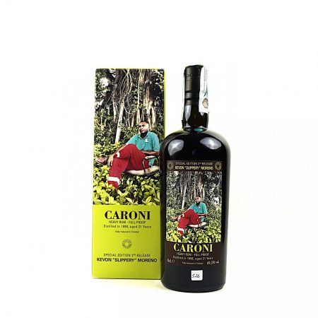 Caroni 1998 Velier 21 Jahre Trinidad Rum Flasche Vorderseite mit Originalverpackung