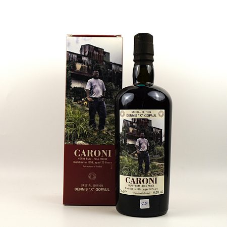 Caroni 1998 Velier 20 Jahre Trinidad Rum Flasche Vorderseite mit Originalverpackung
