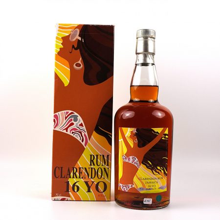 Clarendon 2004 Corman Collins 16 Jahre Jamaica Rum Flasche Vorderseite mit Originalverpackung