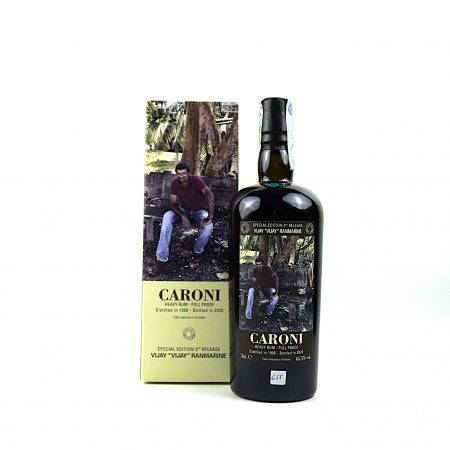Caroni 1996 Velier Trinidad Rum Flasche Vorderseite mit Originalverpackung
