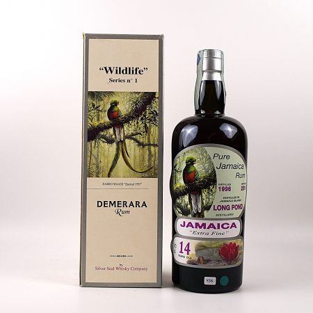 Silver Seal Long Pond 1996/2010 14 Year Old Wildlife No.1 – ENOA Rumflasche mit Originalkarton, Originalverschluss, perfektem Füllstand und sehr gut erhaltenem Etikett.