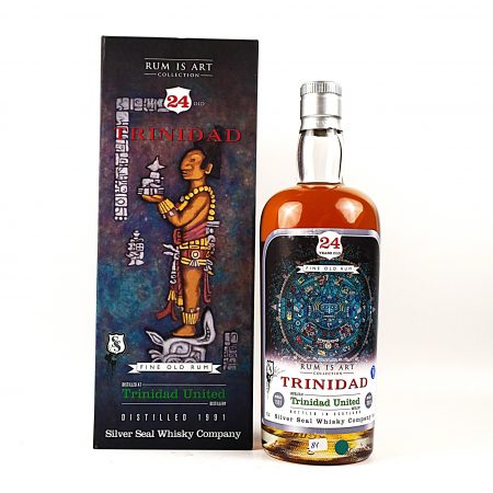 Silver Seal Trinidad Distillers 1991 24 Jahre Rum Vorderseite mit Originalverpackung