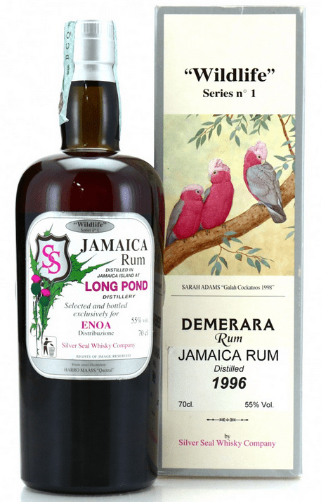 Silver Seal Long Pond 1996/2010 14 Year Old Wildlife No.1 – ENOA Rumflasche mit Originalkarton, Originalverschluss, perfektem Füllstand und sehr gut erhaltenem Etikett.